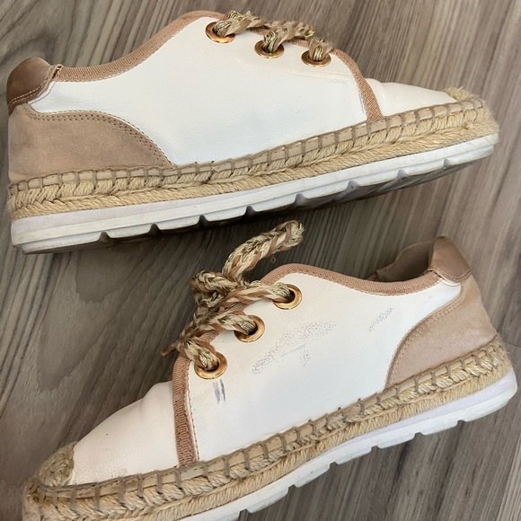 Aldo Espadrille White Sneaker with flowers size 8 - Picture 6 of 8